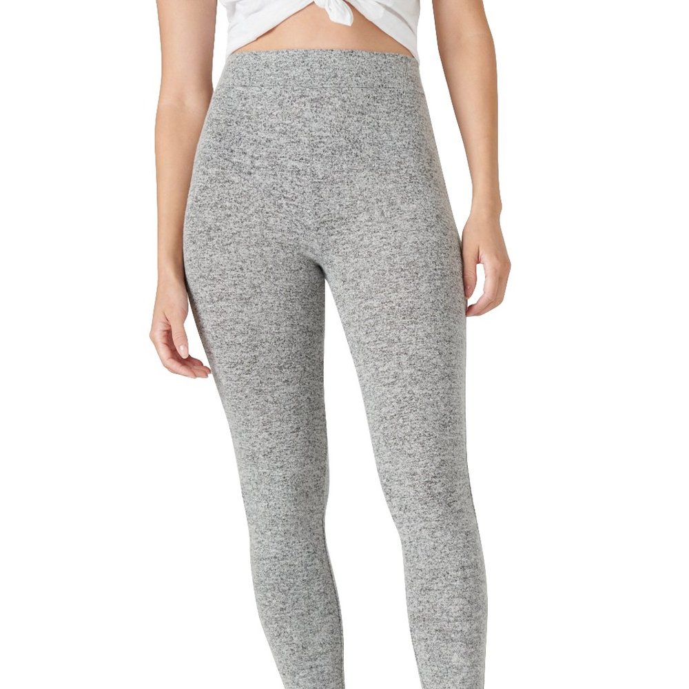 Lucky Brand Cloud Jersey Ribbed Legging - Medium Heather Gray - Picture 1 of 7